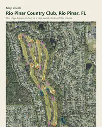 Rio Pinar Country Club map print, map check on an aerial photo
