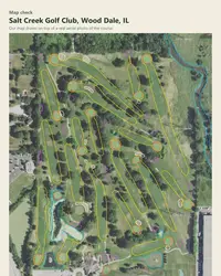 Salt Creek Golf Club map print, map check on an aerial photo