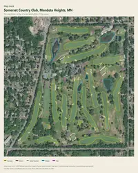 Somerset Country Club map print, map check on an aerial photo