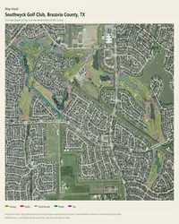 Southwyck Golf Club map print, map check on an aerial photo