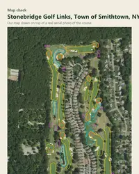 Stonebridge Golf Links map print, map check on an aerial photo