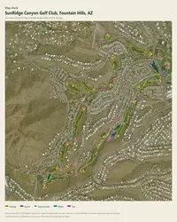 SunRidge Canyon Golf Club map print, map check on an aerial photo