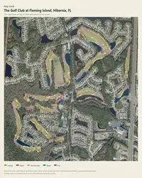 The Golf Club at Fleming Island map print, map check on an aerial photo