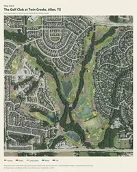 The Golf Club at Twin Creeks map print, map check on an aerial photo