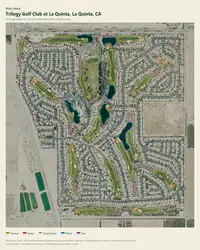 Trilogy Golf Club at La Quinta map print, map check on an aerial photo