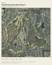 Tuscawilla Country Club map print, map check on an aerial photo