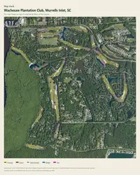 Wachesaw Plantation Club map print, map check on an aerial photo