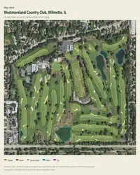 Westmoreland Country Club map print, map check on an aerial photo