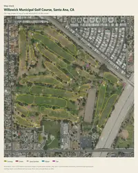 Willowick Municipal Golf Course map print, map check on an aerial photo