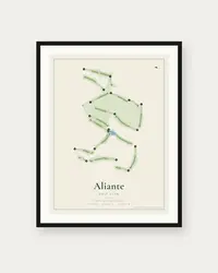Aliante Golf Club map print, framed poster