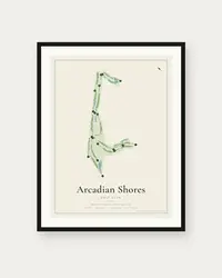 Arcadian Shores Golf Club map print, framed poster