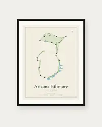 Arizona Biltmore Links Course map print, framed poster