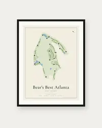Bear's Best Atlanta map print, framed poster
