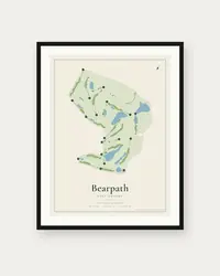 Bearpath map print, framed poster