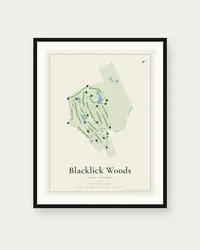 Blacklick Woods Golf Course map print, framed poster