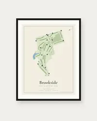Brookside Golf & Country Club map print, framed poster