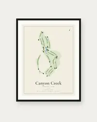 Canyon Creek Country Club map print, framed poster