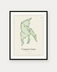 Canyon Gate Country Club map print, framed poster