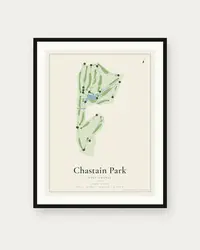 Chastain Park Golf Course map print, framed poster