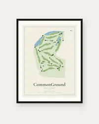 CommonGround Golf Course map print, framed poster