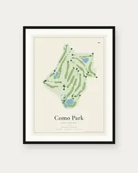 Como Park Golf Course map print, framed poster