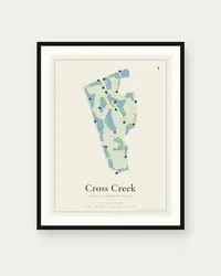 Cross Creek Golf & Country Club map print, framed poster