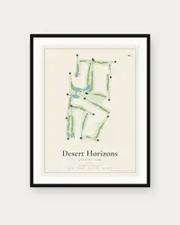 Desert Horizons Country Club map print, framed poster