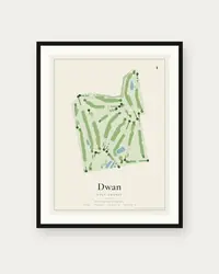 Dwan Golf Course map print, framed poster