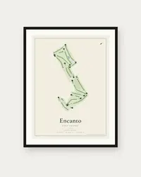 Encanto Golf Course map print, framed poster