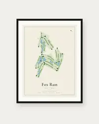 Fox Run Golf Links map print, framed poster
