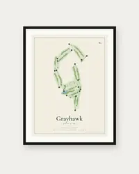 Grayhawk Golf Club - Raptor Course map print, framed poster