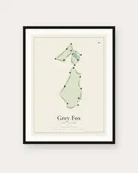 Grey Fox map print, framed poster