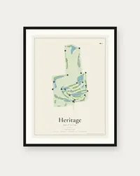 Heritage Golf Club map print, framed poster