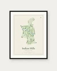 Indian Hills Country Club map print, framed poster