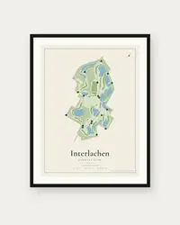 Interlachen Country Club map print, framed poster