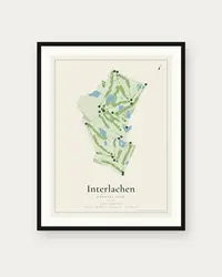 Interlachen Country Club map print, framed poster