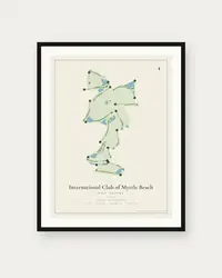 International Club of Myrtle Beach map print, framed poster
