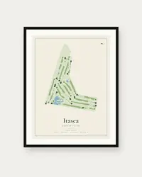 Itasca Country Club map print, framed poster