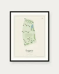 Legacy Golf Links map print, framed poster