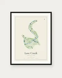 Lost Creek Country Club map print, framed poster