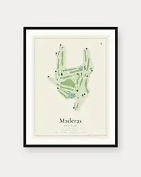 Maderas Golf Club map print, framed poster