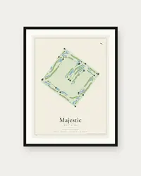 Majestic Golf Club map print, framed poster
