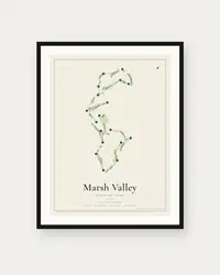 Marsh Valley Country Club map print, framed poster