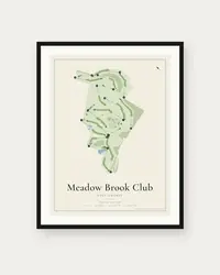 Meadow Brook Club map print, framed poster