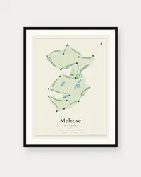 Melrose map print, framed poster