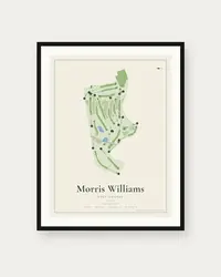Morris Williams Golf Course map print, framed poster