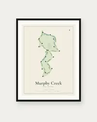 Murphy Creek Golf Course map print, framed poster