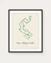 New Albany Links Golf Club map print, framed poster