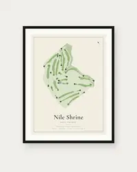 Nile Shrine Golf Course map print, framed poster