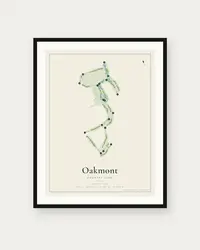 Oakmont Country Club map print, framed poster
